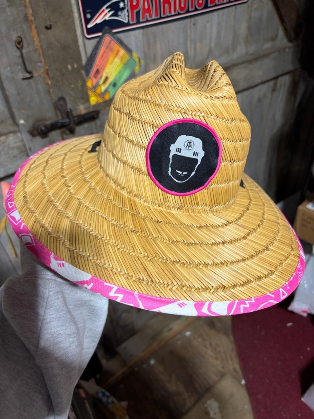 Pink Whitney Spittin’ Chiclets Straw Hat